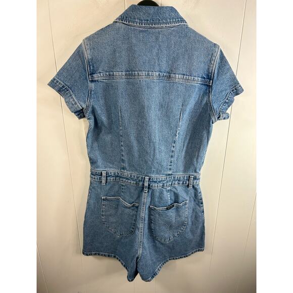 ROLLA’S Sailor Short Sleeve Denim Romper in medium blue size XL. NWOT - Picture 8 of 8